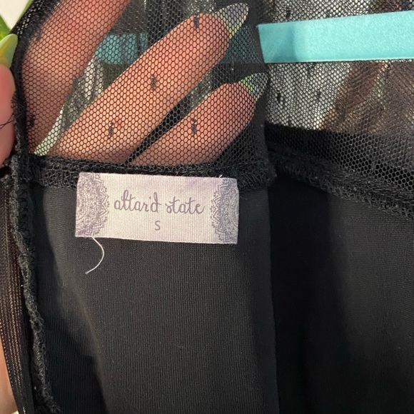 Altar’d State Black Velvet Mini Dress - Picture 5 of 7